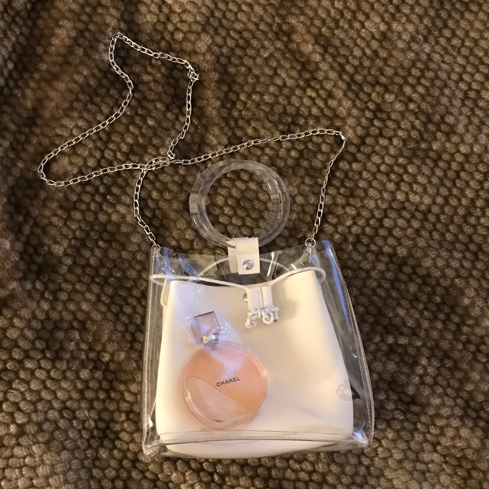 Clear PVC Dual Crossbody Handbag